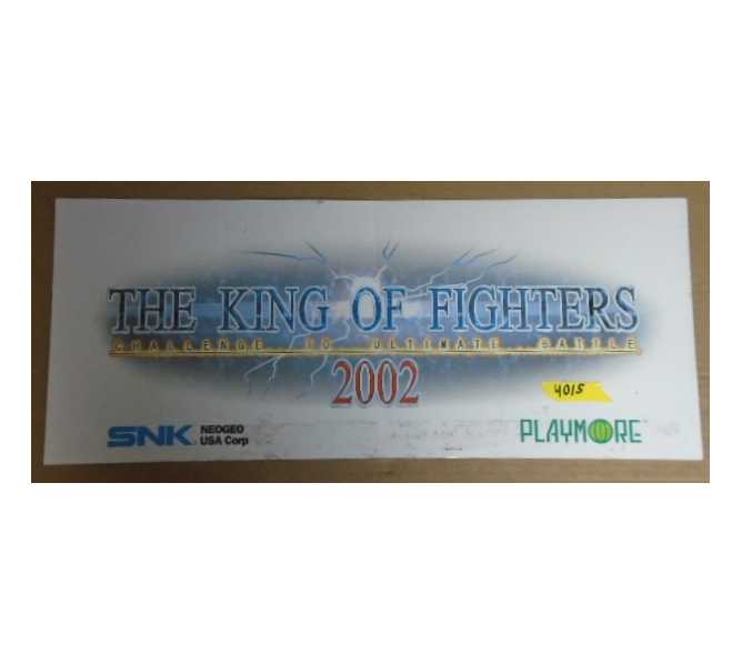 SNK THE KING OF FIGHTERS CHALLENGE TO ULTIMATE BATTLE 2002 Arcade Game Machine FLEXIBLE HEADER #4015 for sale 