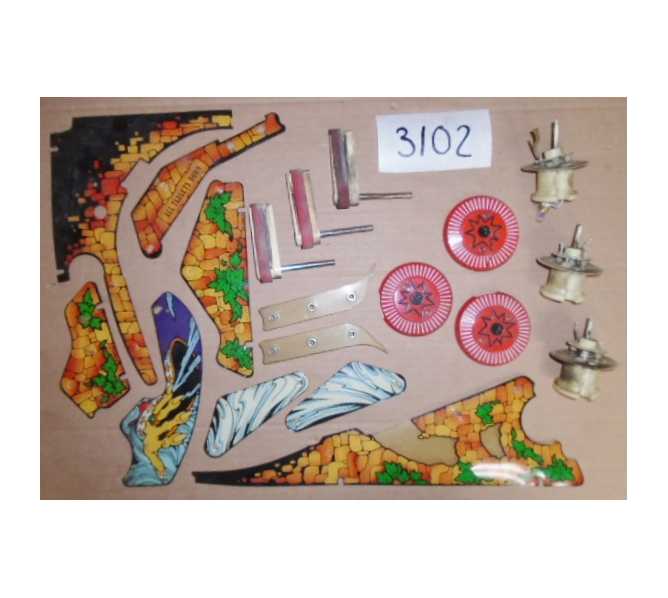 SORCERER Pinball Machine Game MISC. PLASTIC LOT #3102 for sale 