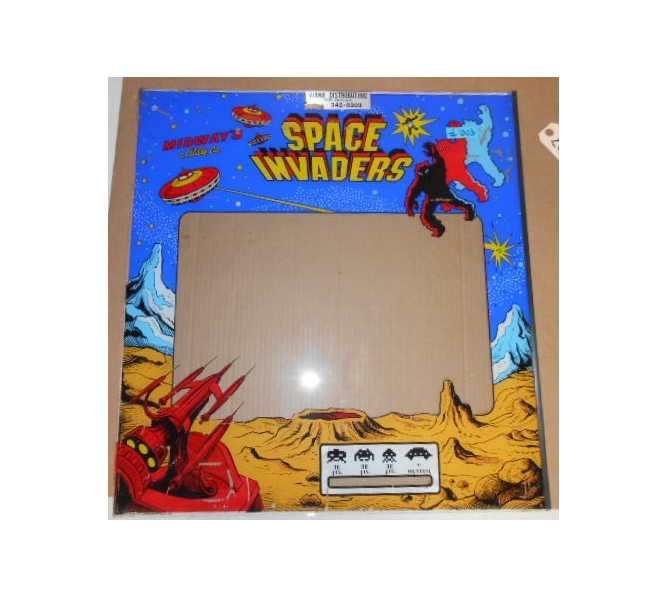 SPACE INVADERS SILVER ANNIVERSARY EDITION Arcade Machine Game GLASS Marquee Graphic Artwork #1203 for sale  