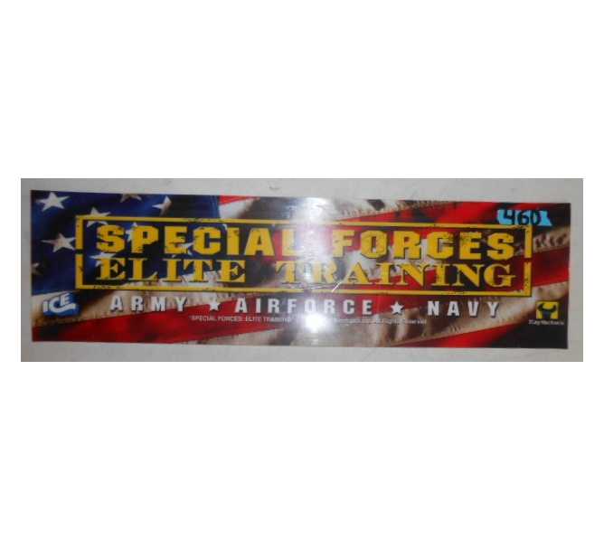SPECIAL FORCES ELITE TRAINING Arcade Machine Game FLEXIBLE Overhead Marquee Header #460 for sale  