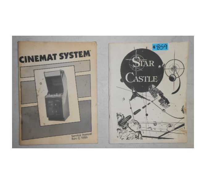 STAR CASTLE Arcade Machine Game OPERATION and MAINTENANCE MANUAL with SCHEMATICS & CINEMAT SYSTEM SERVICE MANUAL #859 for sale  