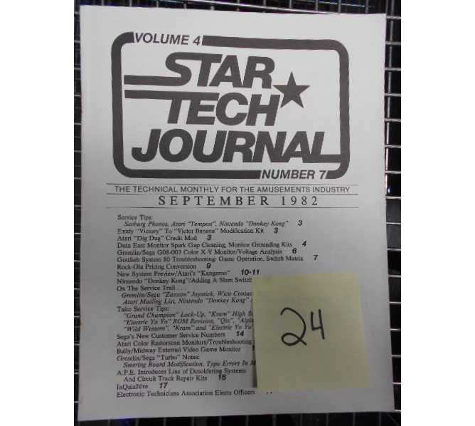 STAR TECH JOURNAL VOLUME 4 NUMBER 7 SEPTEMBER 1982 Technical Monthly Publication #24 