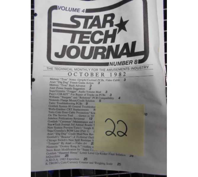 STAR TECH JOURNAL VOLUME 4 NUMBER 8 OCTOBER 1982 Technical Monthly Publication #22