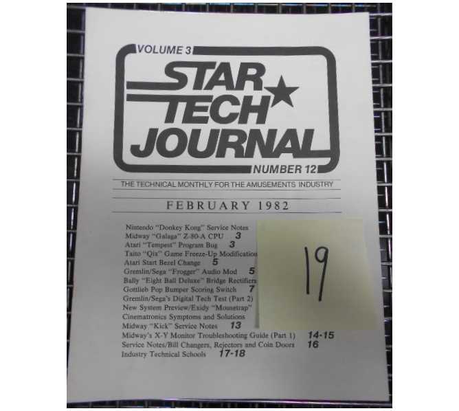 STAR TECH JOURNAL VOLUME 5 NUMBER STAR TECH JOURNAL VOLUME 3 NUMBER 12 FEBRUARY 1982 Technical Monthly Publication #19