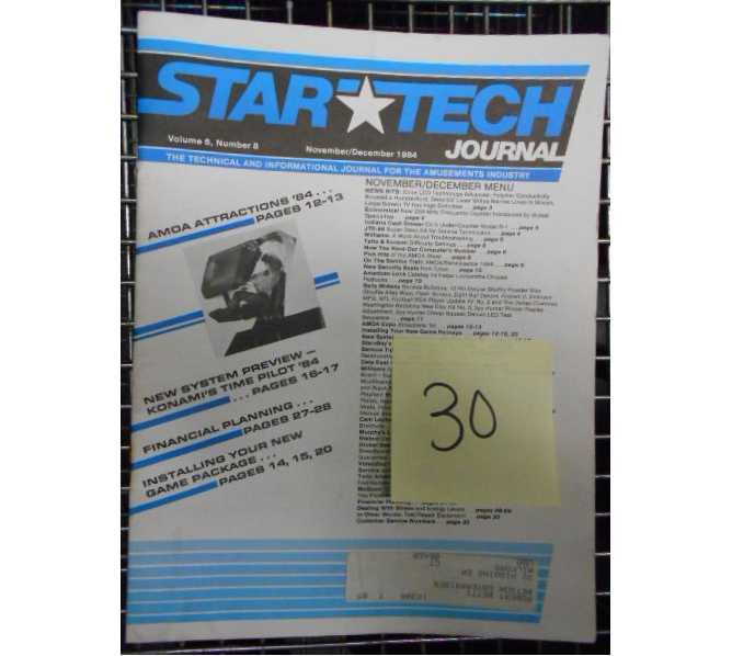 STAR TECH JOURNAL VOLUME 6 NUMBER 8 NOVEMBER/DECEMBER 1984 Technical Monthly Publication #30 