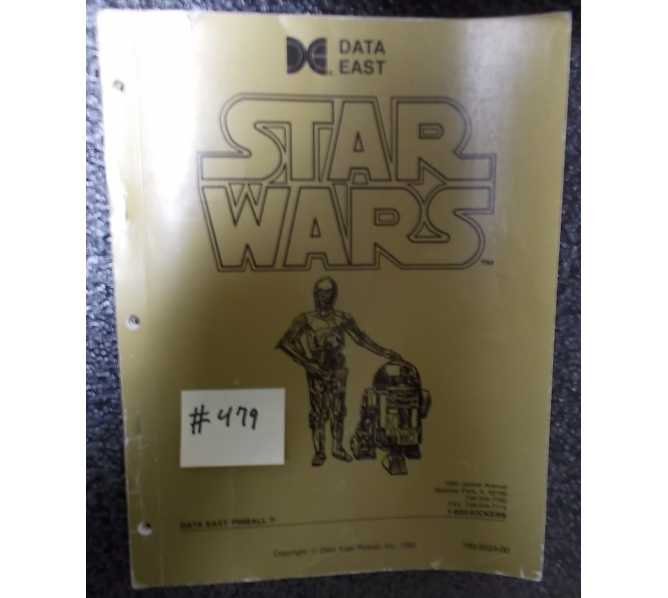 STAR WARS Pinball Machine Game Manual #479 for sale - DATA EAST 
