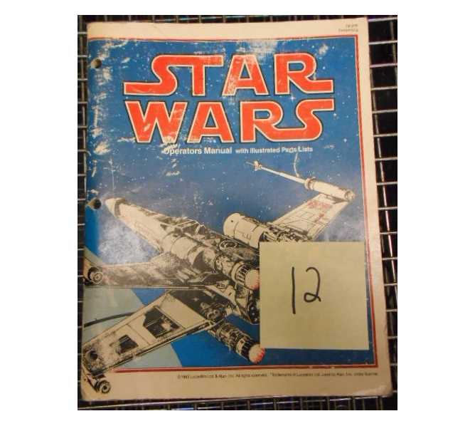 STAR WARS Video Arcade Machine Game Operator's Manual & Illustrated Parts List for sale by ATARI #12