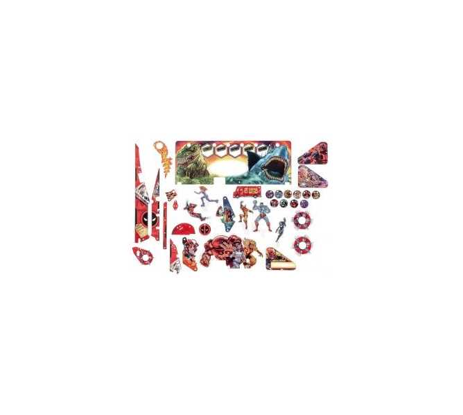 STERN DEADPOOL PREMIUM/LE Pinball Machine Game Complete Plastic Set - #803-5000-K2 for sale 
