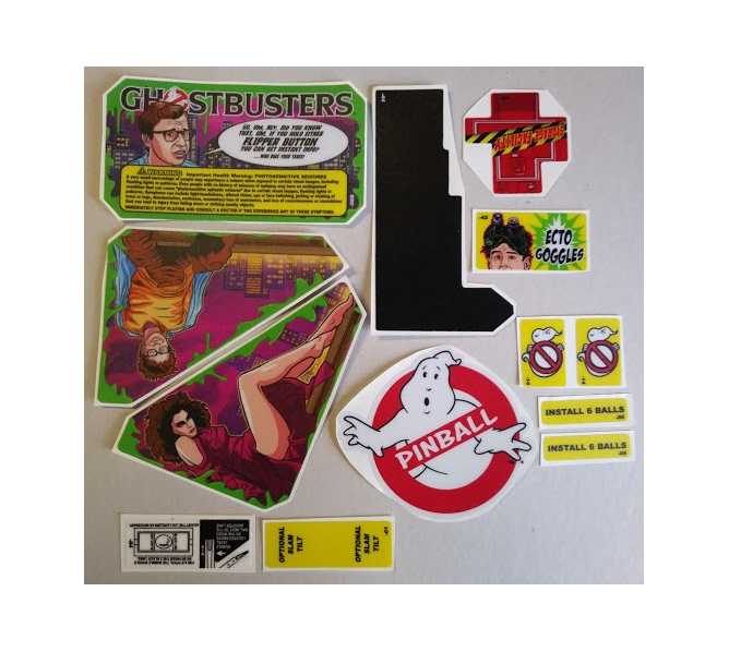 STERN GHOSTBUSTERS Pinball Machine Game LEXAN Decals 14 Piece #3 for sale 