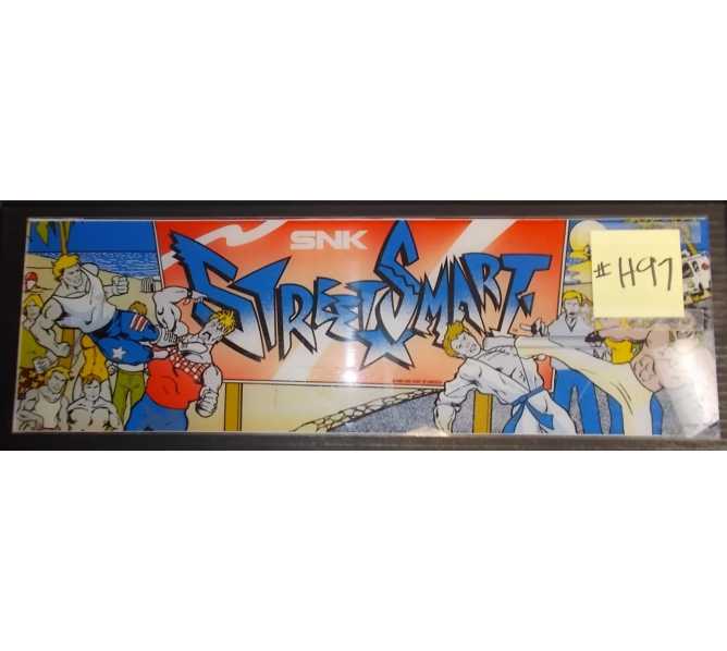 STREET SMART Arcade Machine Game Overhead Marquee Header for sale #H97 by SNK - Great Wall Art Too!