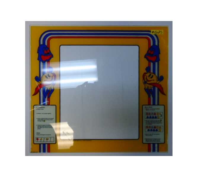 SUPER PAC-MAN PACMAN Arcade Machine Game Glass Marquee Bezel Artwork Graphic #G25 by BALLY for sale