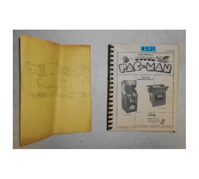 SUPER PAC-MAN PACMAN Arcade Machine Game PARTS and OPERATING MANUAL & SCHEMATICS #829 for sale  