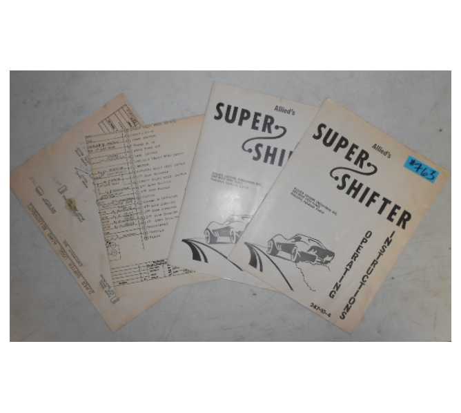 SUPER SHIFTER Arcade Machine Game OPERATING INSTRUCTIONS, PARTS CATALOG & SCHEMATICS #763 for sale  