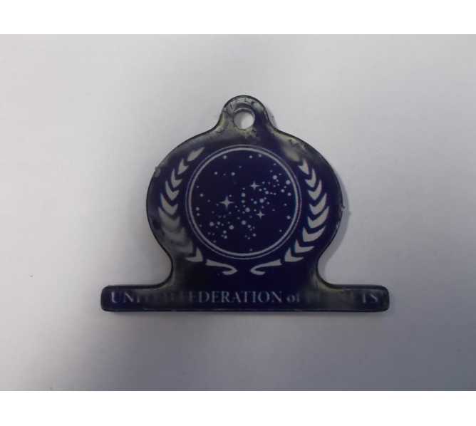 Star Trek United Federation of Planets Original Pinball Machine Promotional Key Fob Keychain Plastic