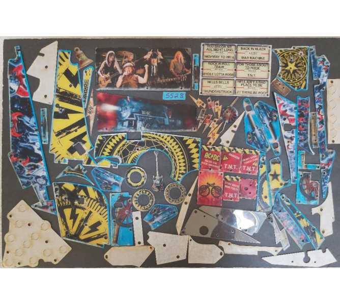 STERN AC/DC PRO Pinball Machine Incomplete (61 pc.) Plastic Set #5528 