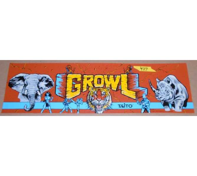 TAITO GROWL Arcade Game Machine FLEXIBLE HEADER #4117 for sale  