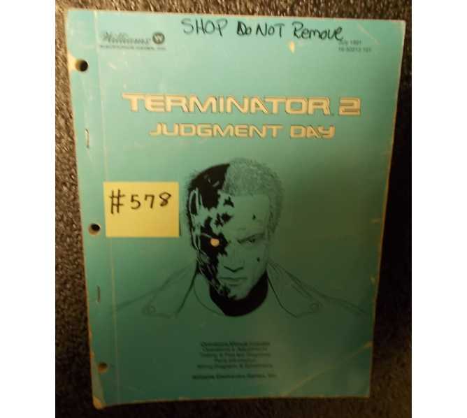 TERMINATOR 2 JUDGEMENT DAY Pinball Machine Game Operation Manual #578 for sale - WILLIAMS 