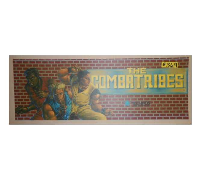 THE COMBATRIBES Arcade Machine Game FLEXIBLE Overhead Marquee Header #369 for sale  