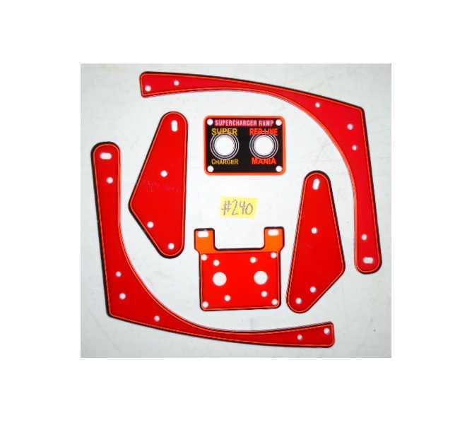 WILLIAMS THE GETAWAY: HIGH SPEED II Pinball Machine Incomplete Plastic Set #240 