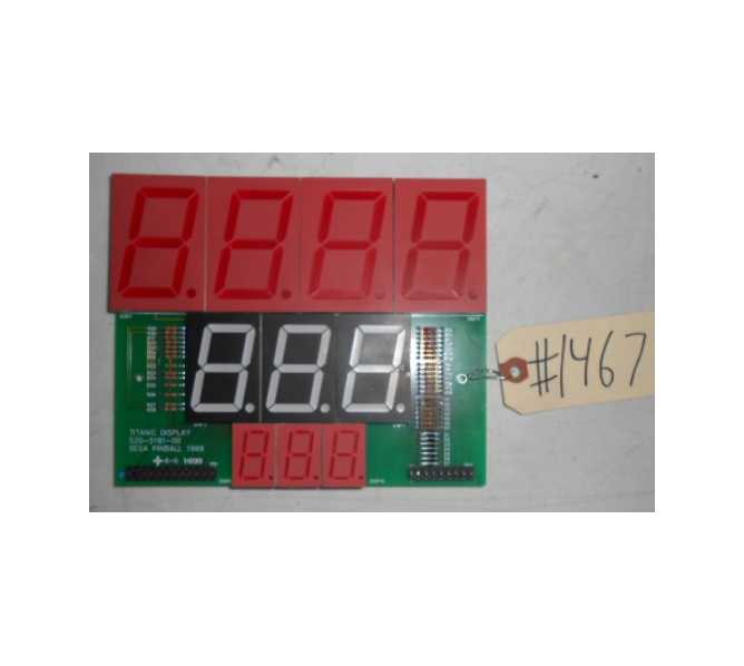 TITANIC Pinball Machine Game PCB Printed Circuit DISPLAY Board #1467 for sale  