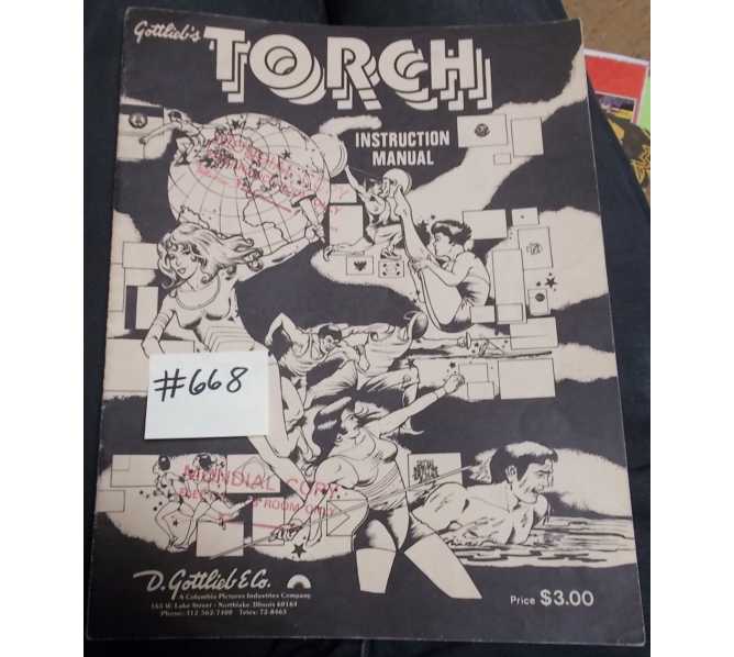 TORCH Pinball Machine Game Instruction Manual #668 for sale - GOTTLIEB