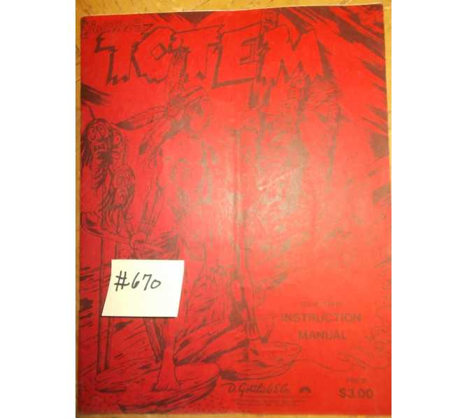 TOTEM Pinball Machine Game Instruction Manual #670 for sale - GOTTLIEB
