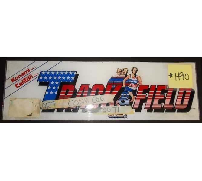 TRACK & FIELD Arcade Machine Game Overhead Marquee Header for sale by KONAMI #H90 