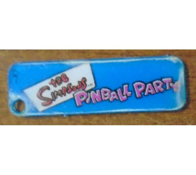 The Simpsons Pinball Party Original Pinball Machine Promotional Key Fob Keychain Plastic - Stern