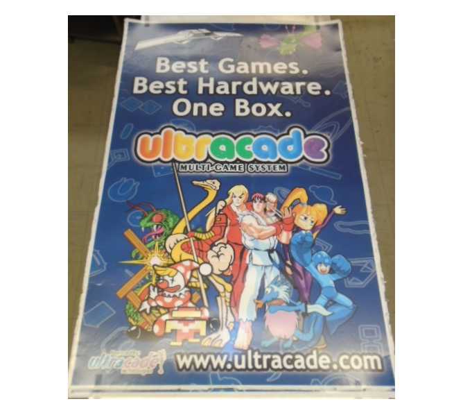 Ultracade Upright Arcade Game Machine Laminated Ad Poster Artwork for Ultracade Kit for sale - HUGE 
