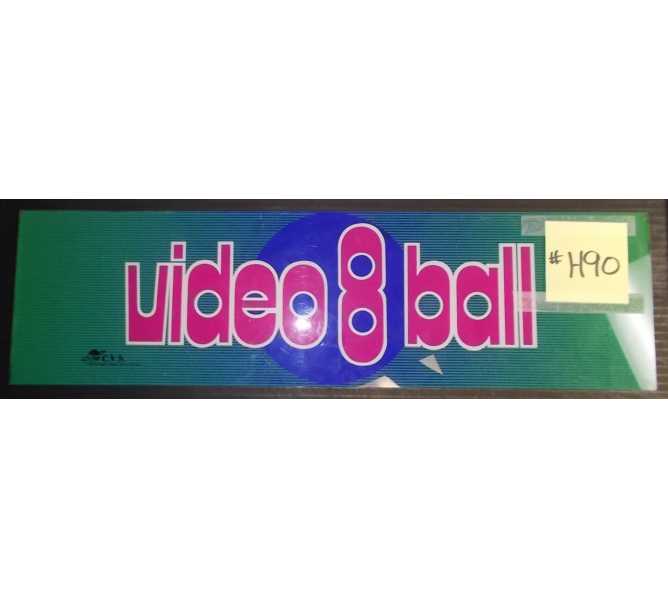VIDEO 8 BALL Arcade Machine Game Overhead Marquee Header for sale #H90 by C.V.S. 