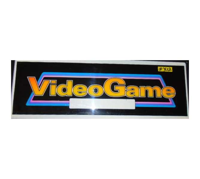 VIDEO GAME Arcade Machine Game Plexiglass Overhead Header Marquee #X12  