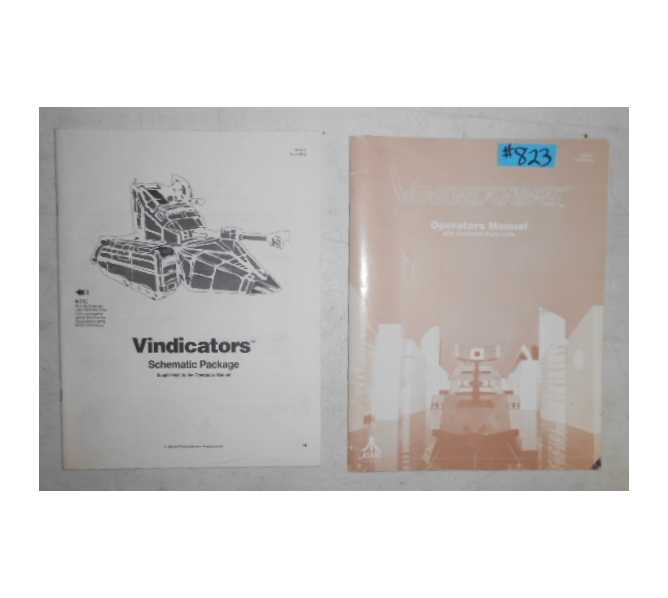 VINDICATORS Arcade Machine Game OPERATORS MANUAL with ILLUSTRATED PARTS LISTS & SCHEMATICS PACKAGE #823 for sale  