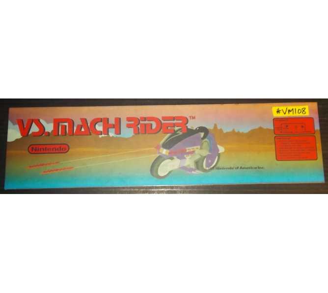 VS. MACH RIDER Arcade Machine Game Overhead Header for sale #VM108 by NINTENDO  
