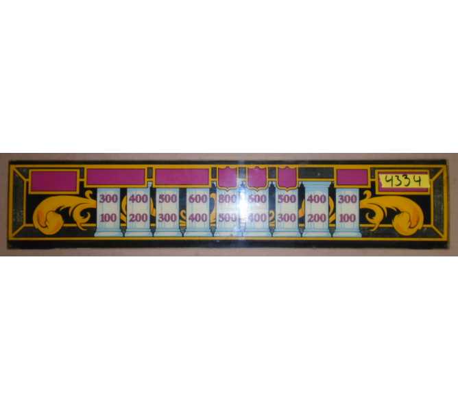 WILLIAMS TIC-TAC-STRIKE Arcade Machine Game Plexiglass Marquee Graphic Artwork #4334 for sale 
