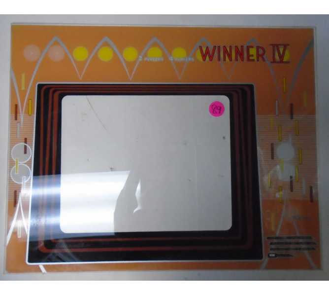 WINNER IV Arcade Machine Game Plexiglass Marquee Bezel Artwork Graphic #89 by MIDWAY for sale 