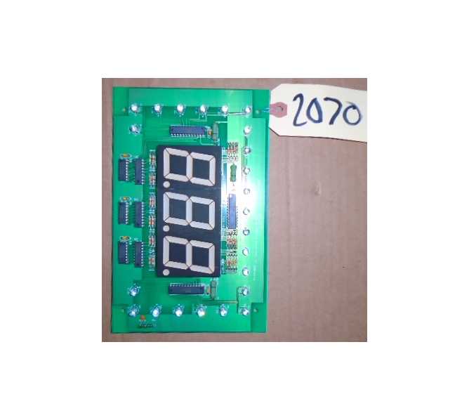 WINNER'S WHEEL REDEMPTION Arcade Game Machine PCB Printed Circuit DISPLAY Board #2070 for sale  