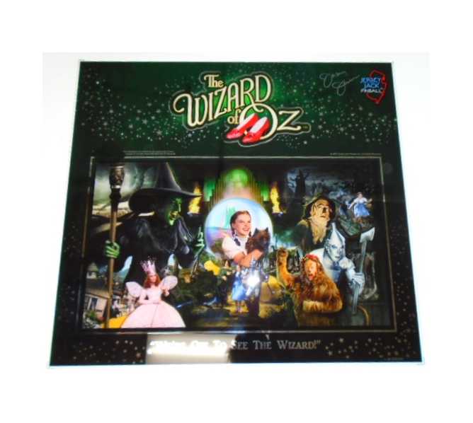 WIZARD OF OZ Pinball Machine Game BACKGLASS Artwork Graphic for sale - Signed by JERSEY JACK 