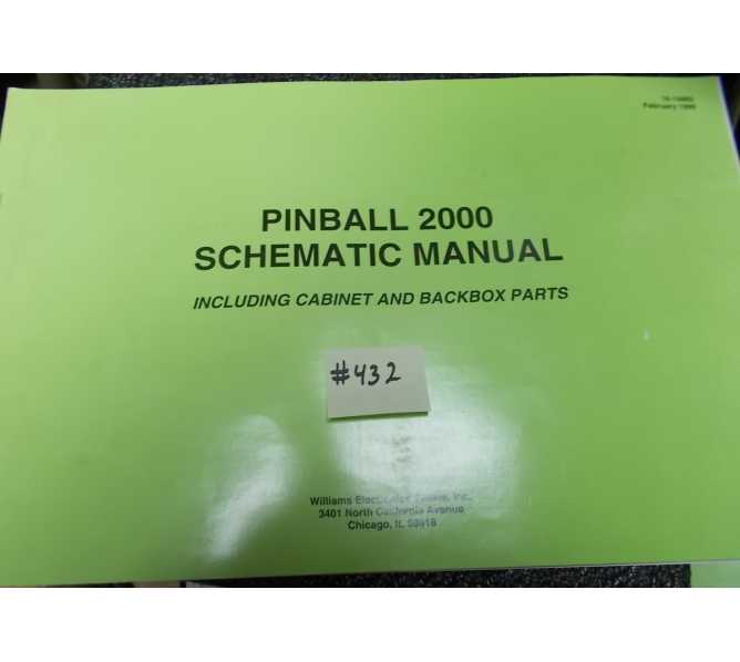 PINBALL 2000 Pinball Machine Game Schematic Manual #432 for sale 