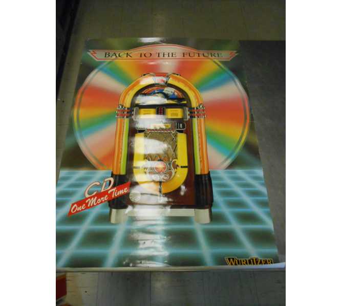 Wurlitzer Back to the Future Jukebox Original Advertising Promotional Poster 33 x 24 USED minor defects #62 