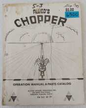ALLIED CHOPPER Arcade Game Operation Manual & Parts Catalog #6300 