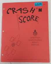 ATARI CRASH 'N SCORE Arcade Game Operation, Maintenance & Service Manual #6309 