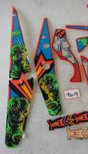 BALLY ATTACK FROM MARS Pinball Machine INCOMPLETE PLASTIC Set #9619 