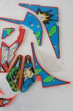 BALLY ATTACK FROM MARS Pinball Machine INCOMPLETE PLASTIC Set #9619 