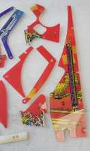 BALLY Indianapolis 500 Pinball Machine INCOMPLETE PLASTIC Set #9675 