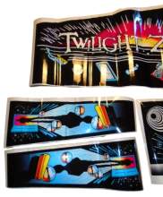 BALLY TWILIGHT ZONE Pinball Machine Cabinet Artwork 4 piece Decal Set (7442) 