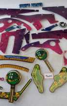  BALLY WHO DUNNIT Pinball Machine INCOMPLETE PLASTIC Set #9604 