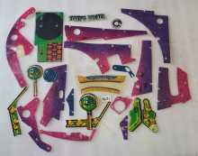 BALLY WHO DUNNIT Pinball Machine INCOMPLETE PLASTIC Set #9681 