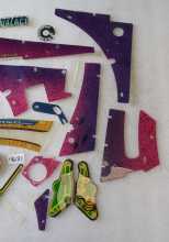 BALLY WHO DUNNIT Pinball Machine INCOMPLETE PLASTIC Set #9681 