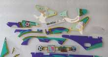 BALLY WORLD CUP SOCCER Pinball Machine INCOMPLETE PLASTIC Set #9608 