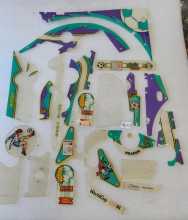BALLY WORLD CUP SOCCER Pinball Machine INCOMPLETE PLASTIC Set #9622  